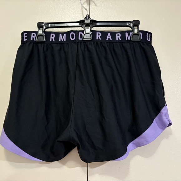 Under Armour Black and Purple Athletic Shorts Lightweight Performance - Picture 6 of 8